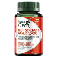 Natures Own High Strength Garlic 10000 100 Tablets