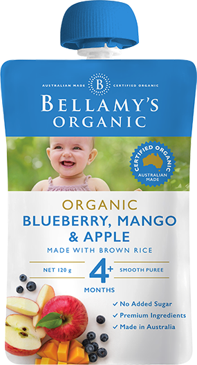 Bellamy's Organic Blueberry Mango and Apple 4+ Months 120g