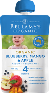 Bellamy's Organic Blueberry Mango and Apple 4+ Months 120g