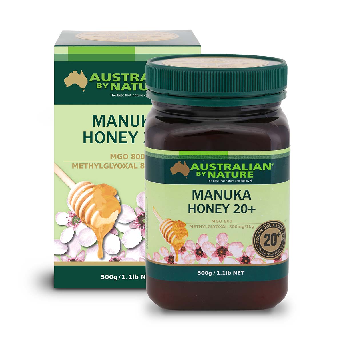 ออสเตรเลียโดย Nature Manuka Honey 20+ (MGO 800) 500G