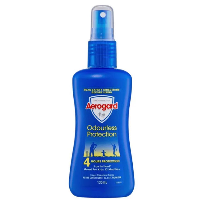 Aerogard Body Odourless Protection Insect Repellent Spray 135ml