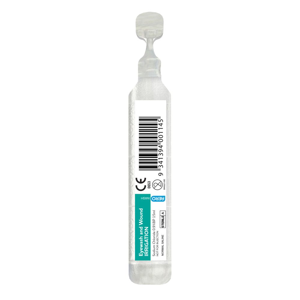 Aerowash Eyewash and Wound Irrigation Sodium Chloride 15ml