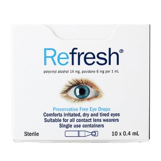 Allergan Refresh Preservative Free Eye Drops 10 X 0.4ml