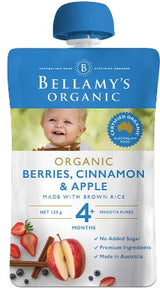 Bellamy's Organic Berries Cinnamon & Apple 4+ Months 120g