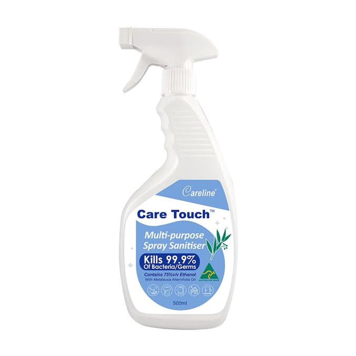 Careline Care Touch Sanitiser Spray with Melaleuca Alternifolia Oil 500ml