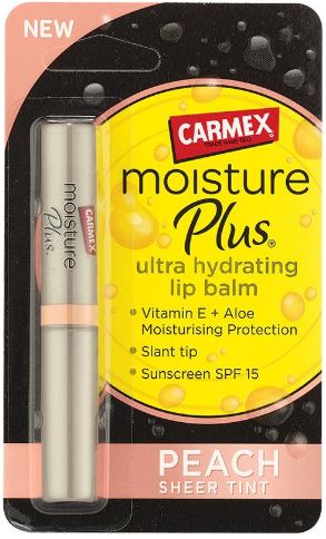 Carmex Moisture Plus Ultra Hydrating Lip Balm Peach Sheer Tint 2g