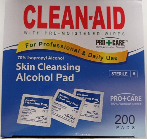 Clean-Aid 酒精皮肤清洁垫 200 片