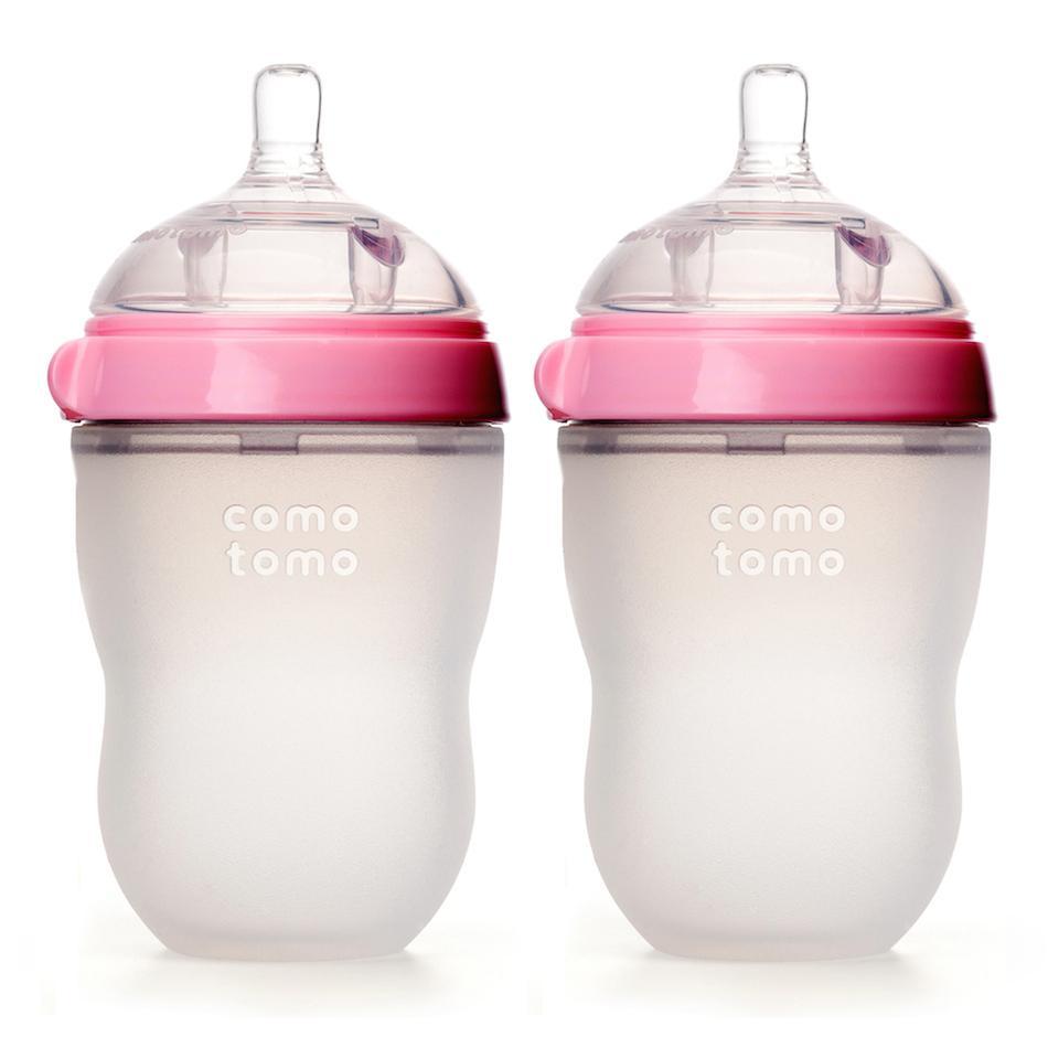 Como Tomo Baby Bottle 2 packs 250ml Pink 3m+