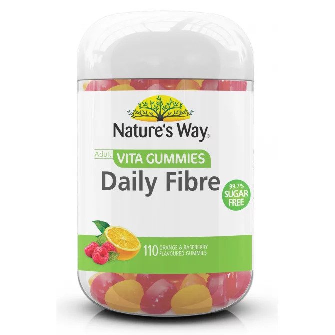 Nature's Way Adult Vita Gummies Daily Fibre Orange and Raspberry 110 Pastilles