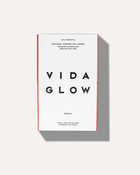 Vida Glow Natural Marine Collagen Sachets Peach 90 กรัม