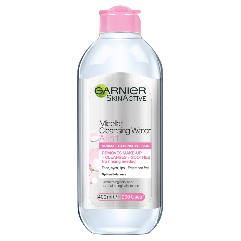 Garnier Micellarクレンジング水はすべて1〜400mlで