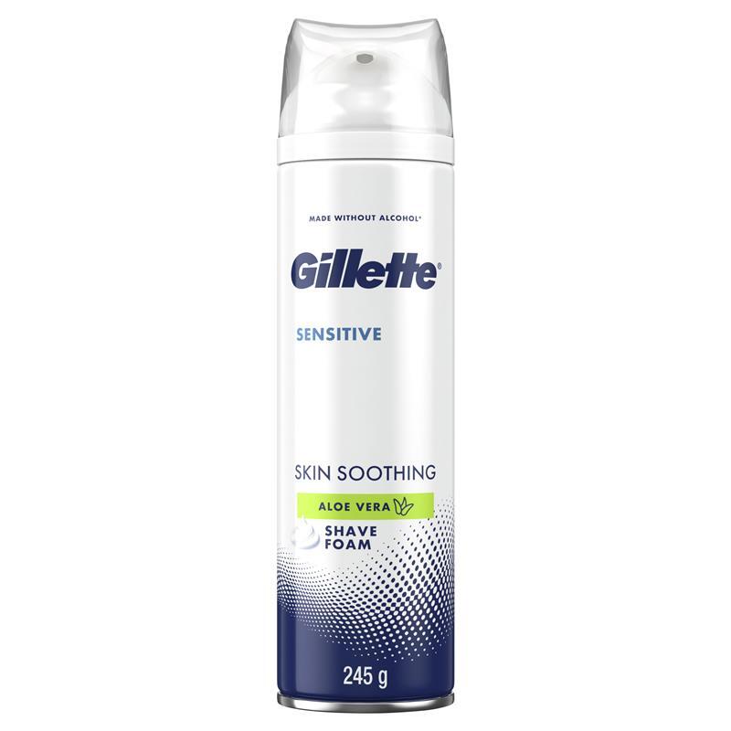 Gillette Sensitive Skin Soothing Aloe Vera Shave Foam 245g