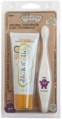 Jack N' Jill Tooth Buddy Banana Toothpaste & Bio Toothbrush 12m+