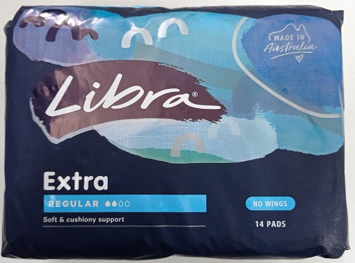 Libra Extra Regular Pads No Wings 14 Pack