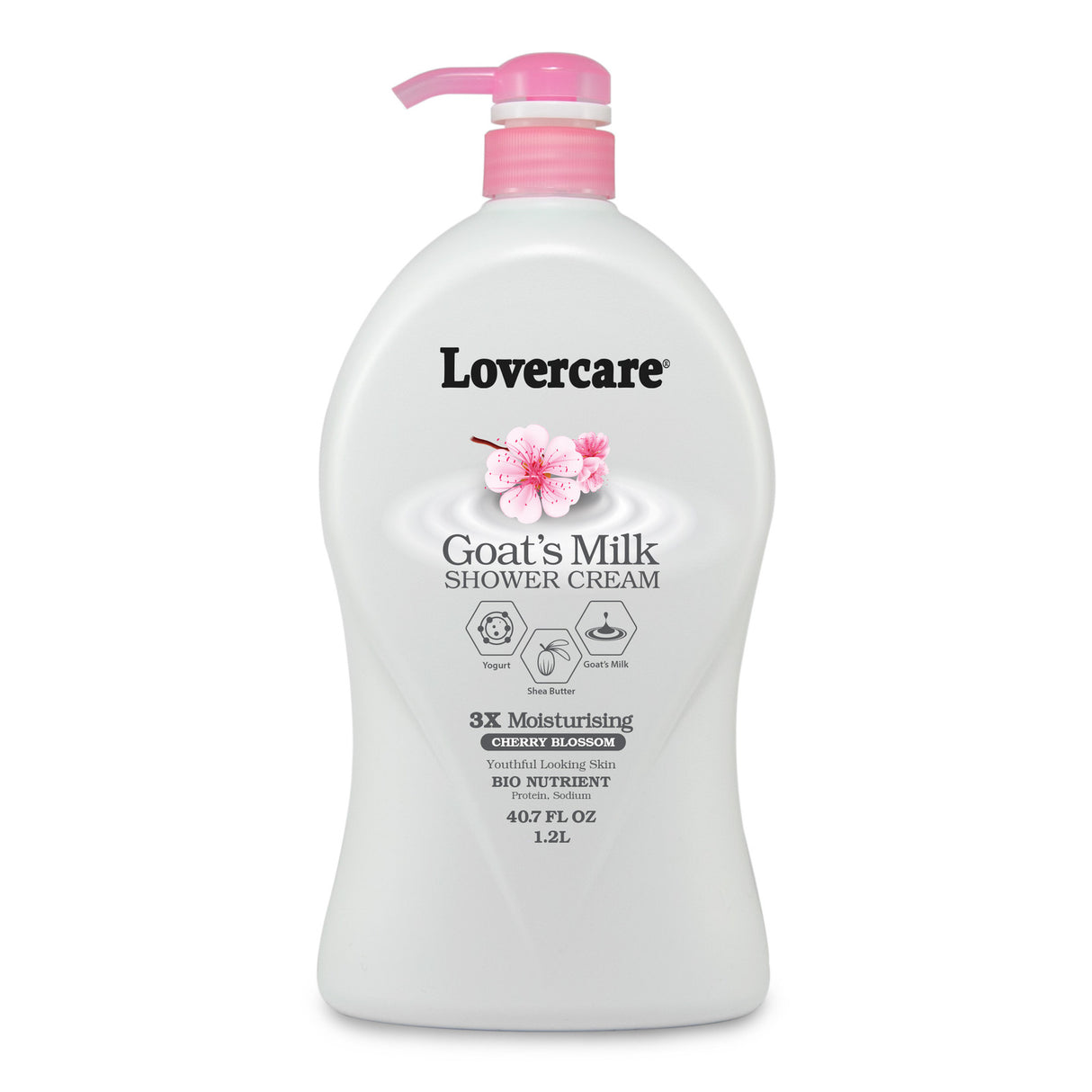 Lovercare Goat's Milk Shower Cream Cherry Blossom 1.2L