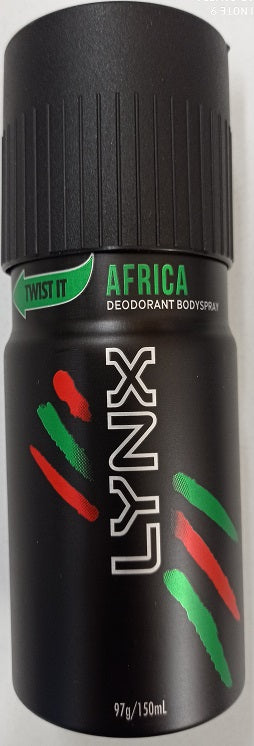 Lynx除臭劑Bodyspray非洲150ml