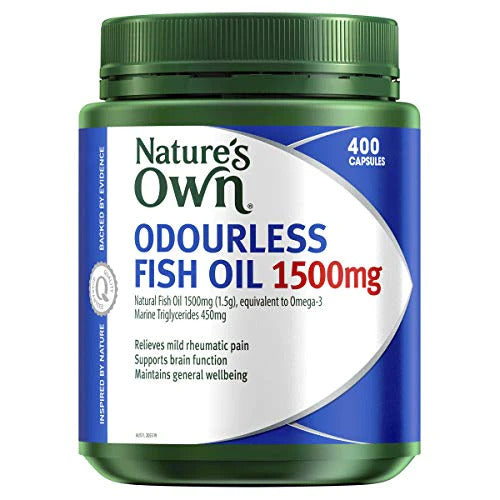 Natures Own Odourless Fish Oil 1500mg 400 Capsules