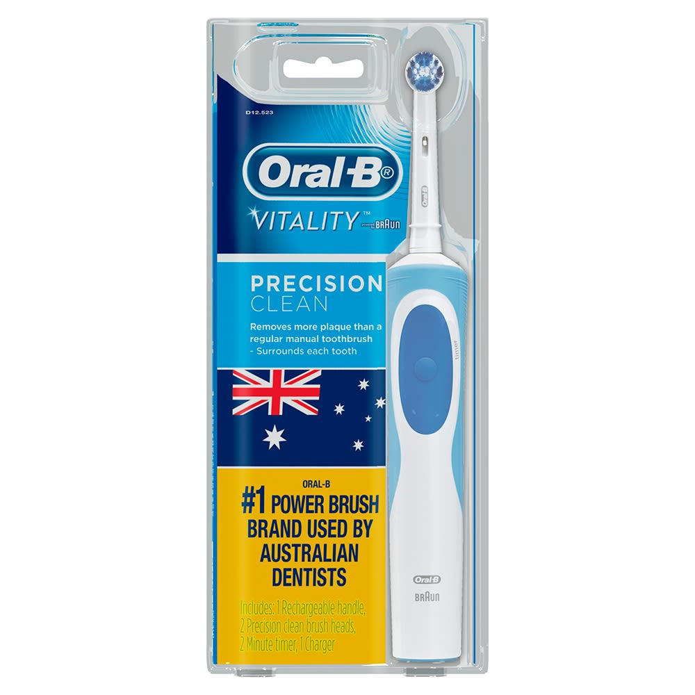 Oral-B Vitality Precision Clean Toothbrush with 2 Brush Heads