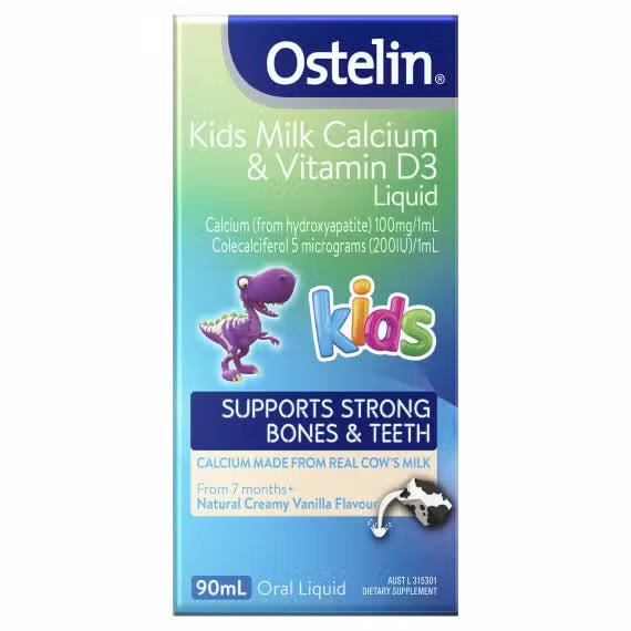 Ostelin Kid牛奶钙和维生素D3液体90ml