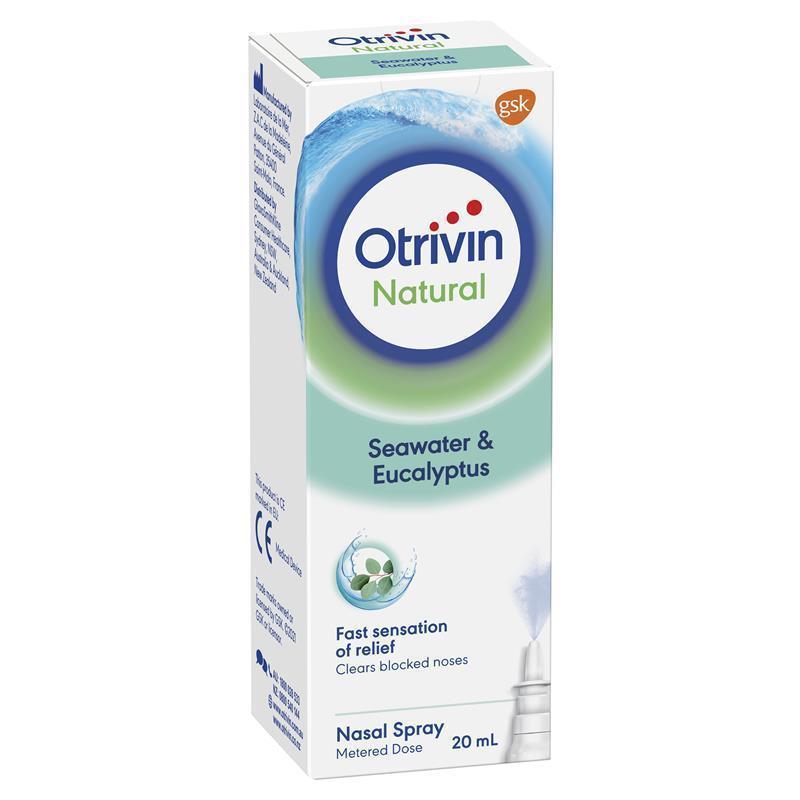 Otrivin Natural Eucalyptus and Seawater Nasal Spray 20ml