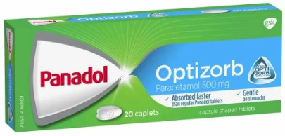 Panadol Optizorb Paracetamol 500mg 20 Caplets