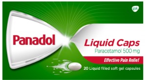 Panadol Liquid Caps (พาราเซตามอล 500 มก.) 20 แคปซูล