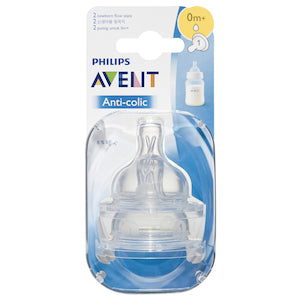 Philips Avent Anti-Colic 0m+ Newborn Flow Teats 2 Pack