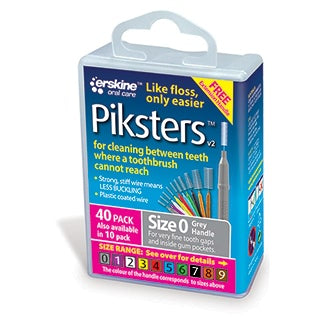 Piksters Interdental灰色手柄尺寸0刷40包