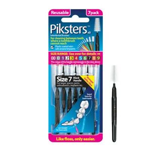 Piksters Interdental Black Handle Size 7 Brush 7 Pack