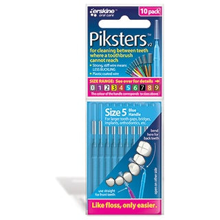 Piksters Interdental Blue Handle Size 5 Brush 10 Pack