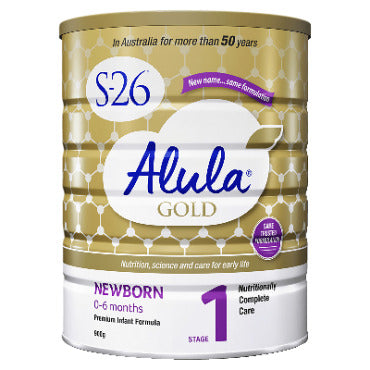 S26 Gold Alula Infant Formula ขั้นตอนที่ 1 0-6 เดือน 900 กรัม