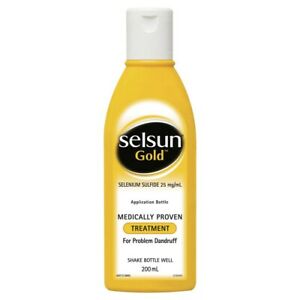 Selsun Gold Selenium Sulfide 25 mg/ml การรักษา 200 มล.