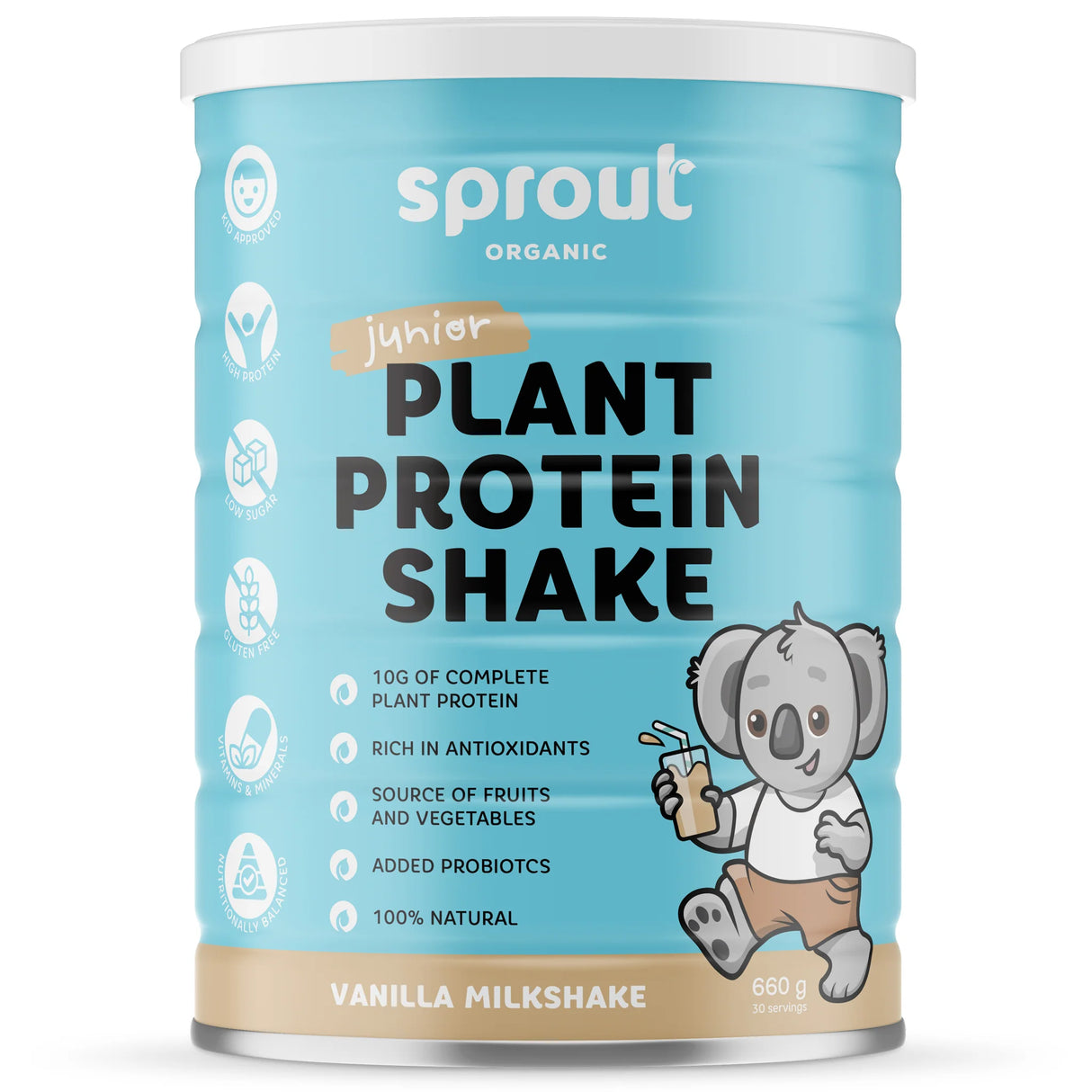 Sprout Organic Junior Protein Vanilla Milkshake Tin 660g