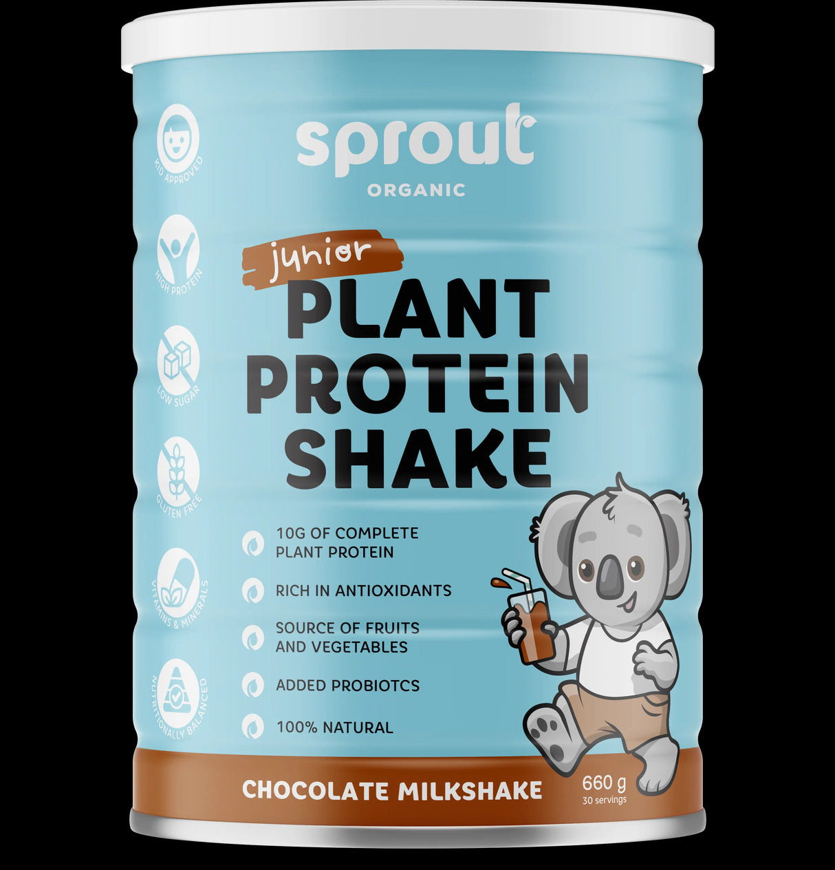 Sprout Organic Junior Protein Chocolate Milkshake Tin 660g