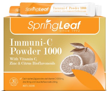 ใบไม้ในฤดูใบไม้ผลิ Immuni C Powder 1000 2G x 30 ซอง