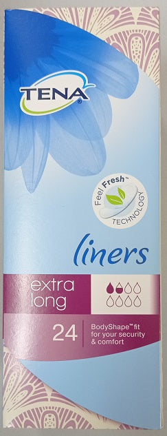 Tena Extra Long Length Liners 1.5 Drops 24 Pack