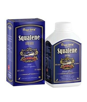 Top Life Squalene 1000mg Max 100% Natural Squalene 365 Capsules