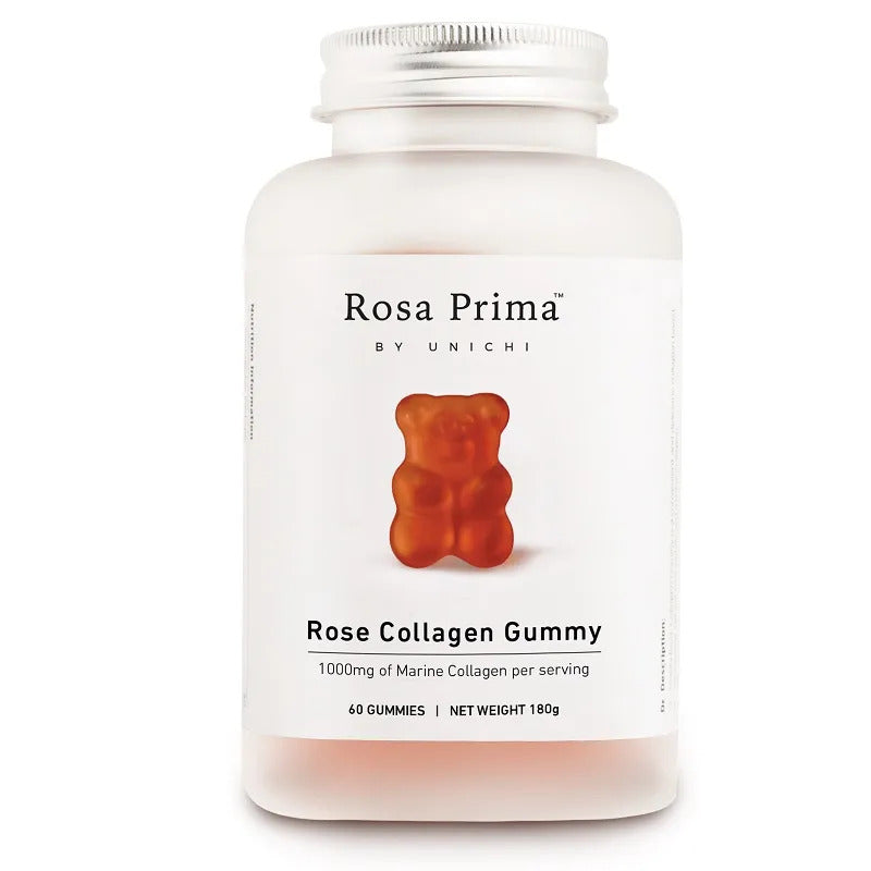 Unichi Rosa Prima Rose 玫瑰胶原软糖 玫瑰果+玫瑰味 60 粒