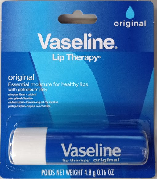 Vaseline Lip Therapy Original Lip Balm พร้อมปิโตรเลียมเจลลี่ 4.8 กรัม