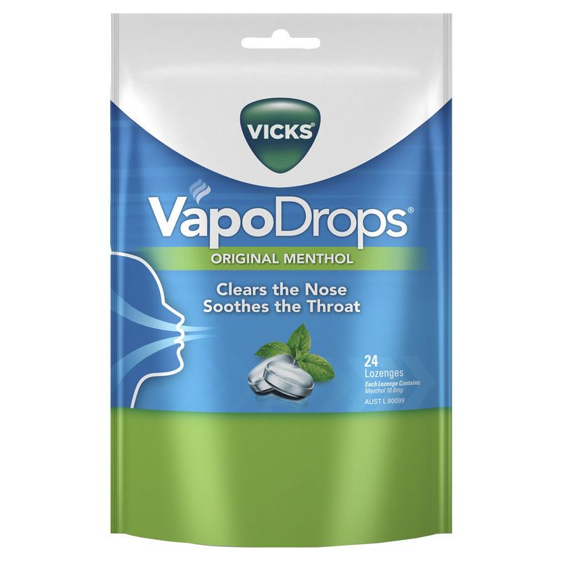 Vicks Vapodrops Original Methol Lozenges 24 Pack