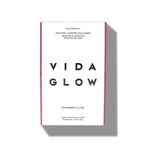 Vida Glow 天然海洋胶原蛋白小袋装（蔓越莓和青柠味），30 粒装