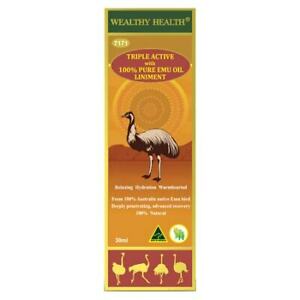 Wealthy Health Triple Active With 100 Pure EMU Oil Liniment 30ml