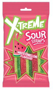 X-treme Sour Straps Watermelon 160g